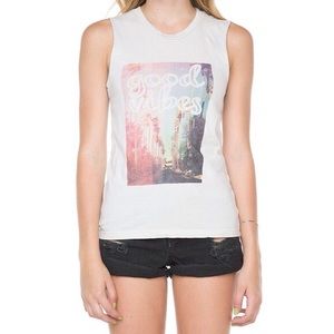 Brandy Melville good vibe muscle tee